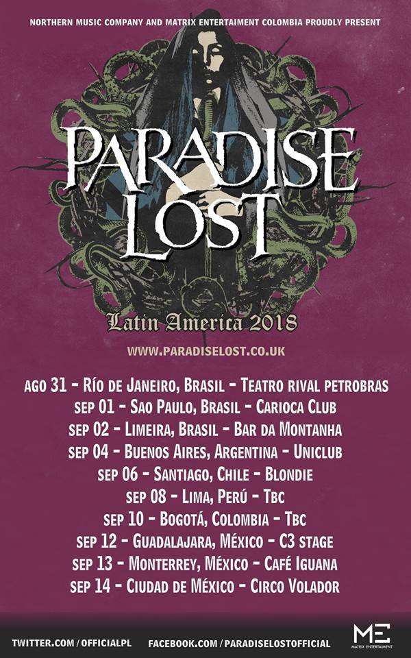 paradise lost tour